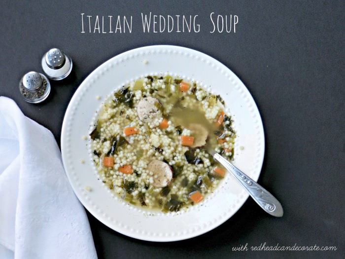 Italian Wedding Soup Recipe | redheadcandecorate.com