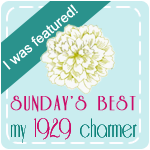 I was featured on My 1929 Charmer Blog!