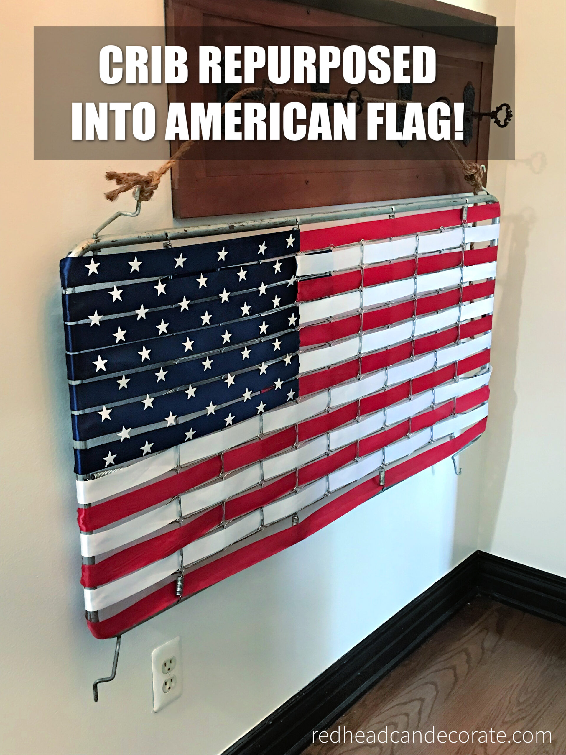 Crib Mattress Spring Turned American Flag
