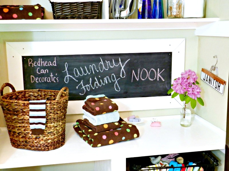 Laundry Folding Nook by Redhead Can Decorate