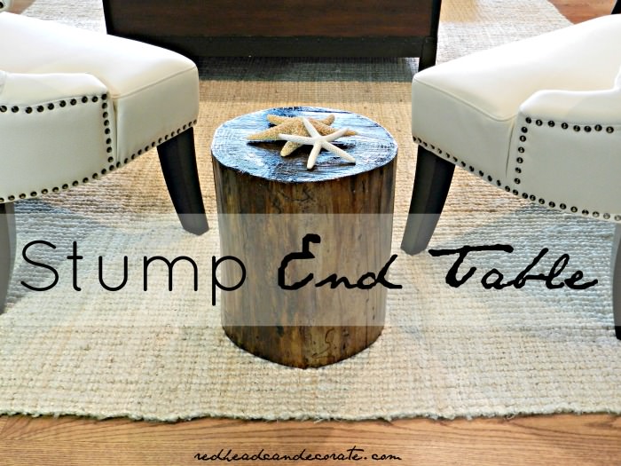 Stump End Table Redhead Can Decorate