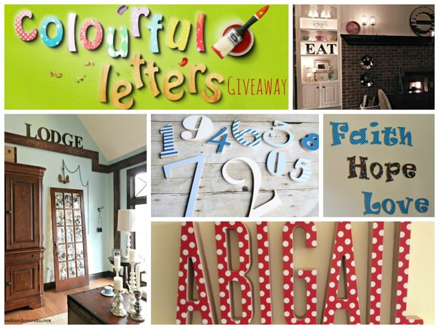 #colourful letters #giveaway #wood letters #design