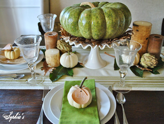 Sophia's Green and Natural Table