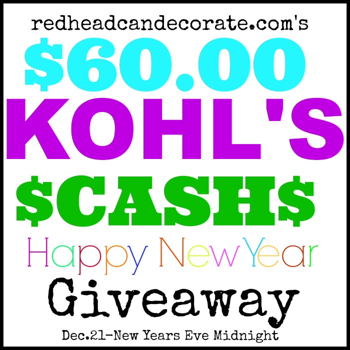 Kohl's Cash Giveaway Redhead Can Decorate.com