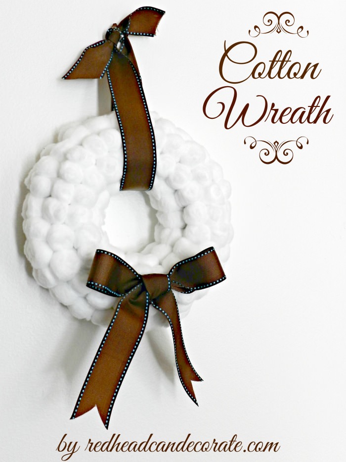 How to make a cotton wreath.