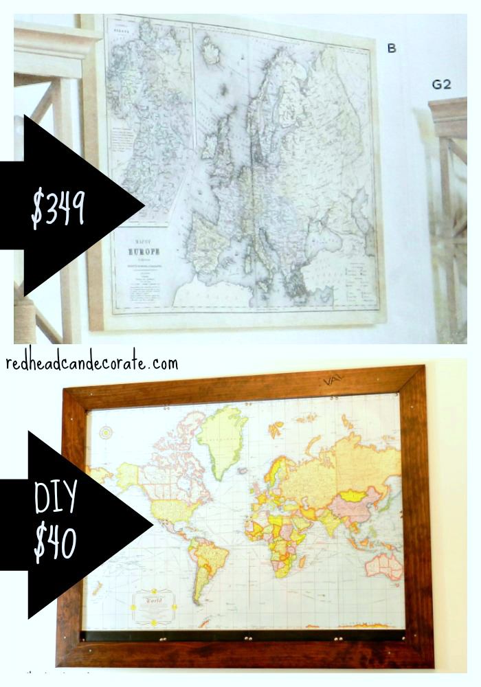 Make Your Own Framed Map For Way Less