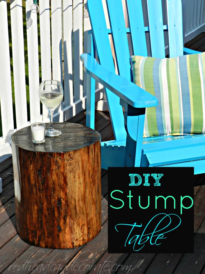 How To Make A Tree Stump End Table