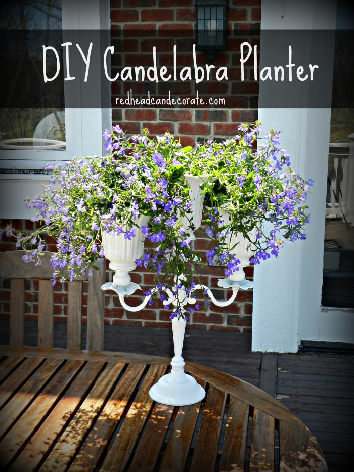 DIY Candelabra Planter