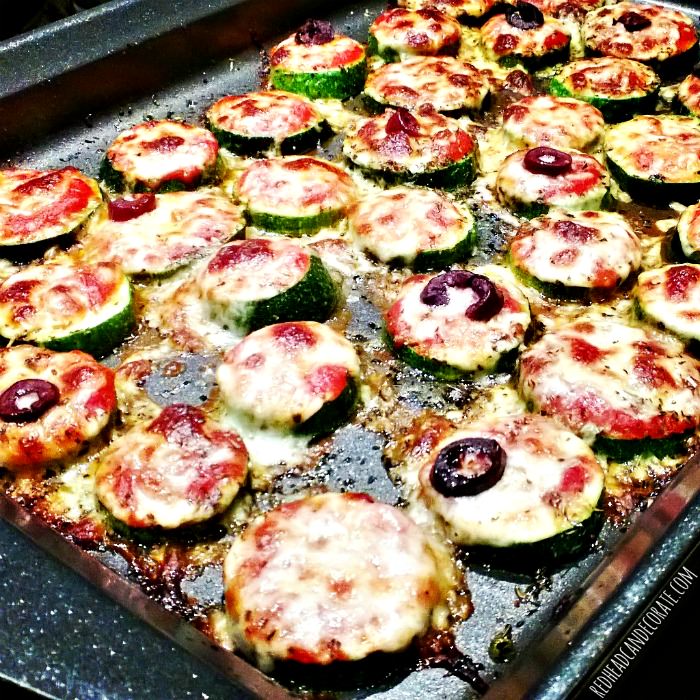 Easy, and good for you!  Zucchini Pizza Bites