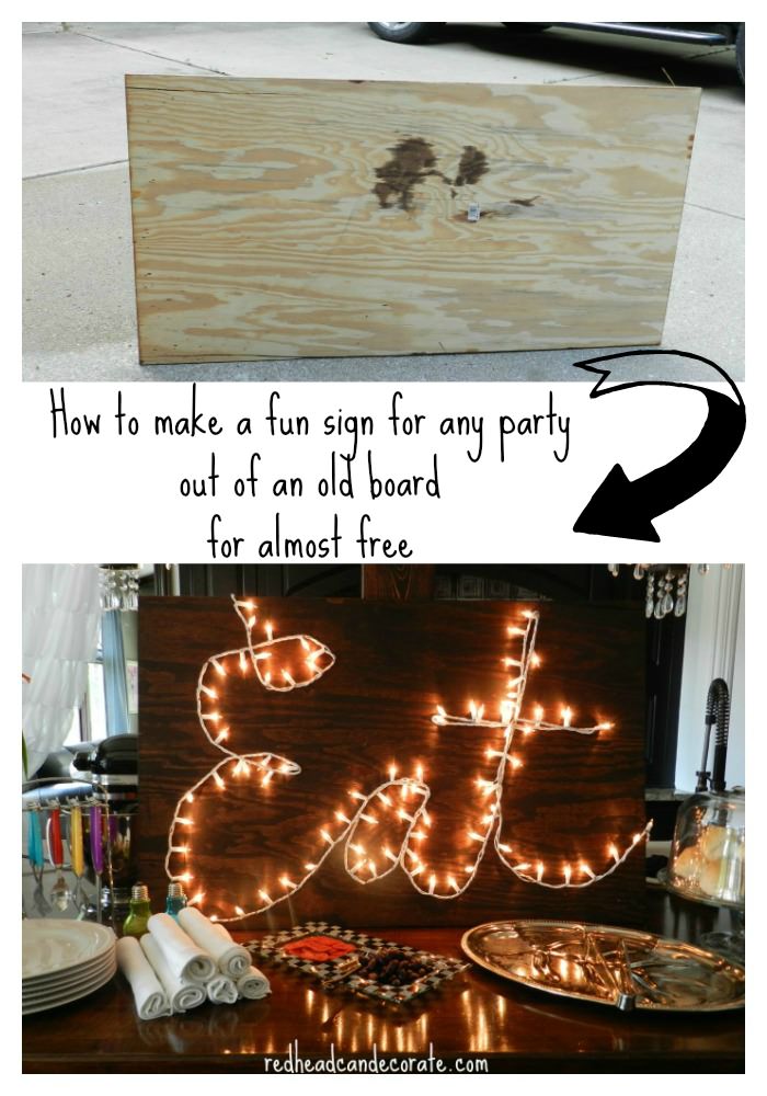 Free & Easy Party Eat Sign by redheadcandecorate.com