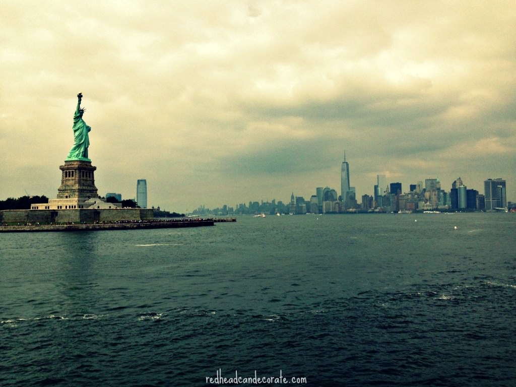 Statue of Liberty Cloudy Day