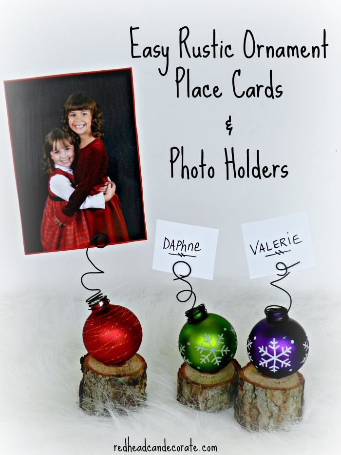 Easy Christmas Place Cards or Photo Holder