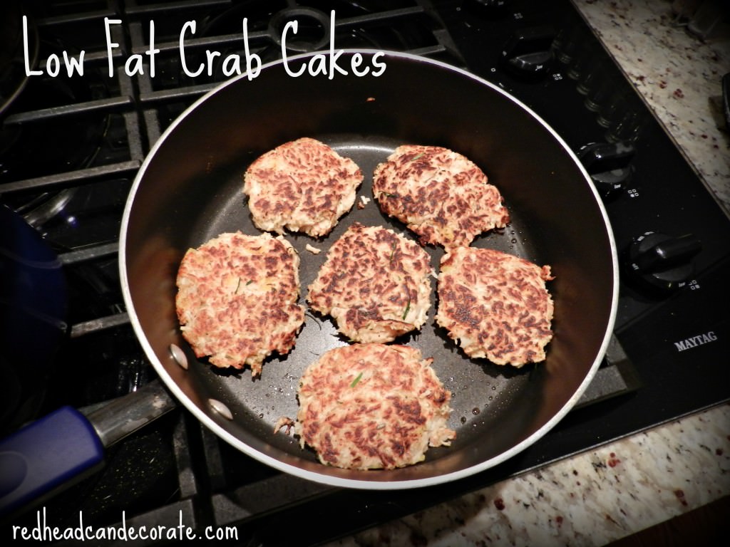 Low Fat Crab Cakes w: tons of flavor and texture.