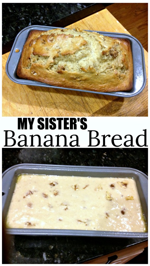 Moist Banana Bread, with just the right sweetness, and this recipe makes 2 loaves quick. You'll need 4 very ripe bananas!