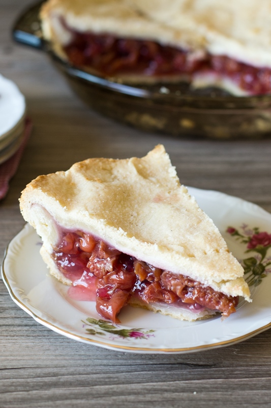 This is my Grandma's Sour Cherry Pie recipe. Simply the best cherry pie there is, and so easy to make with just 4 ingredients. We love eating it warm with ice cream on top.
