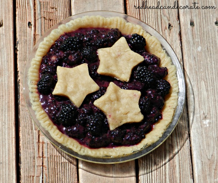 My Black Berry Pie ...right before I baked it. This recipe is so easy and delicious.