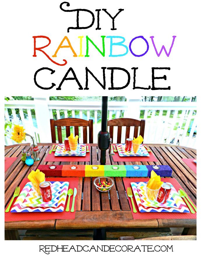 DIY Rainbow Candle Tutorial