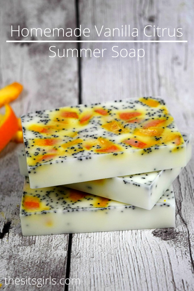 Homemade Vanilla Citrus Soap - I can almost smell it!