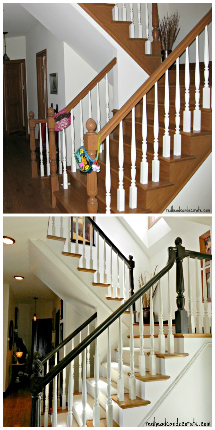 Staircase Makeover from Redheadcandecorate.com