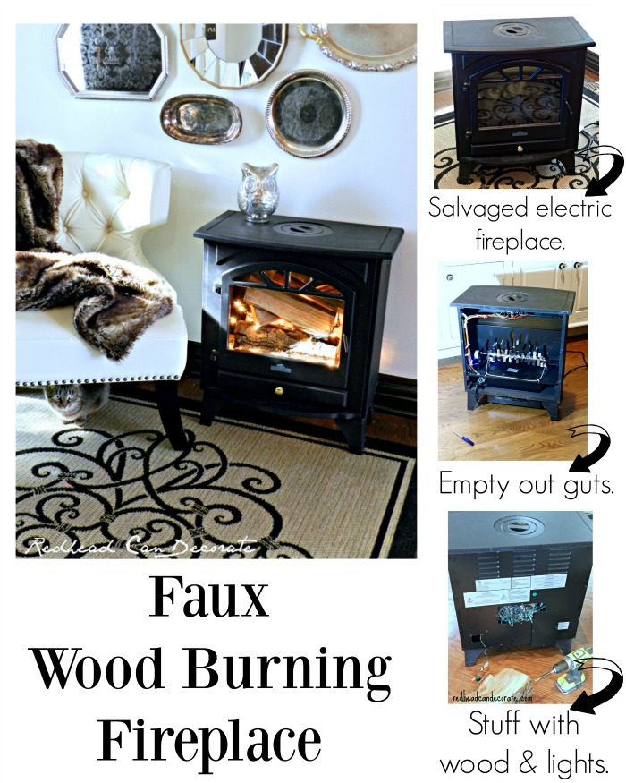 Faux Wood Burning Fireplace Tutorial