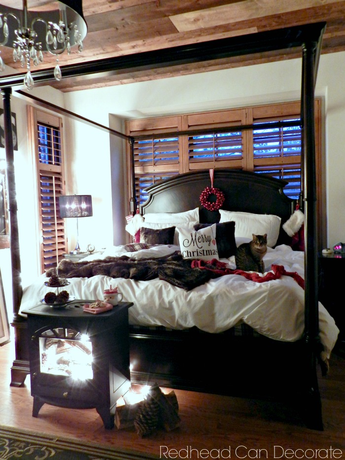 Cozy Christmas Bedroom at Night