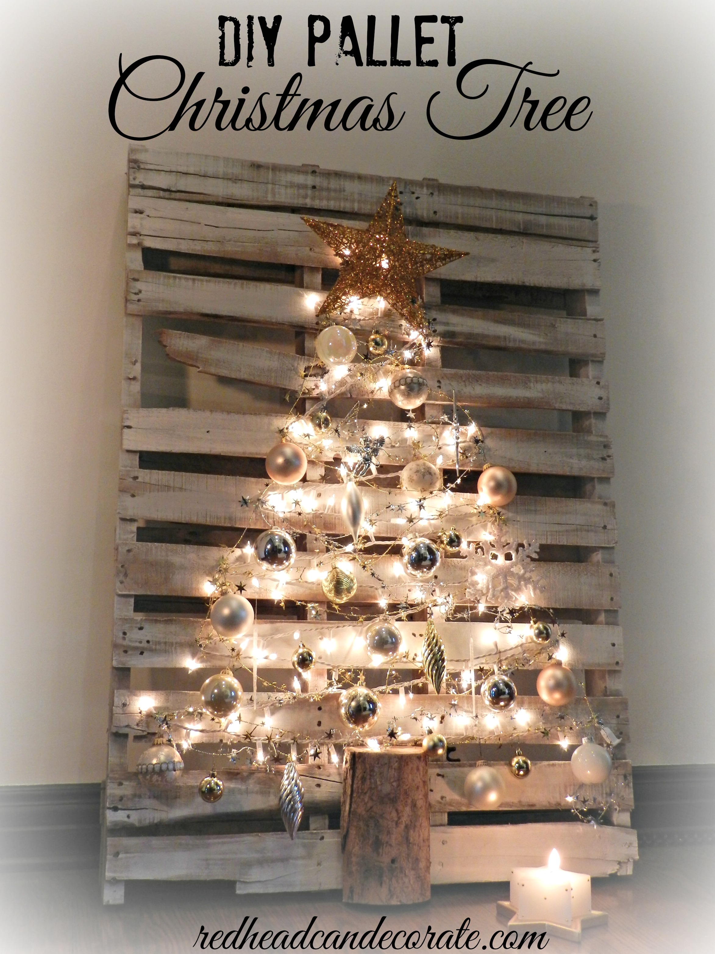 DIY Pallet Christmas Tree by REdhead Can Decorate