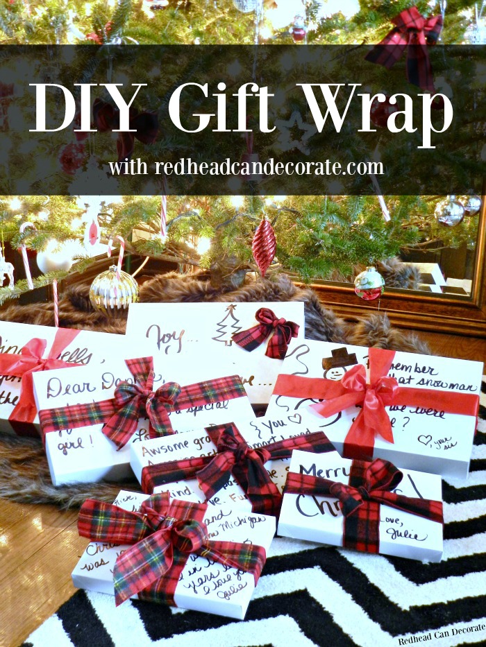 Easy DIY Gift Wrap with redheadcandecorate.com