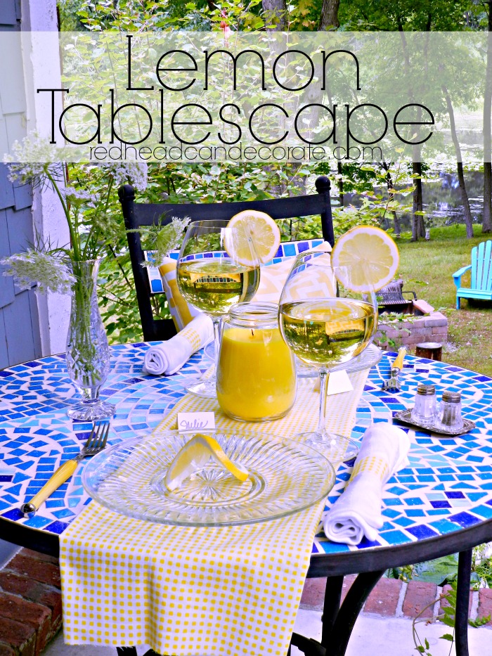 Lemon Tablescape Summer