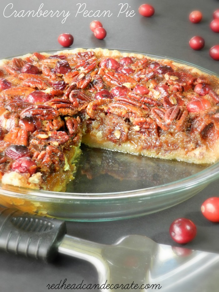 Truly amazing Cranberry Pecan Pie with 10 Minute No Mess Pie Crust Recipe and the crust can be used with any 1 crust pie!