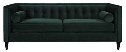 This green velvet sofa is gorgeous! There are more colors, too!