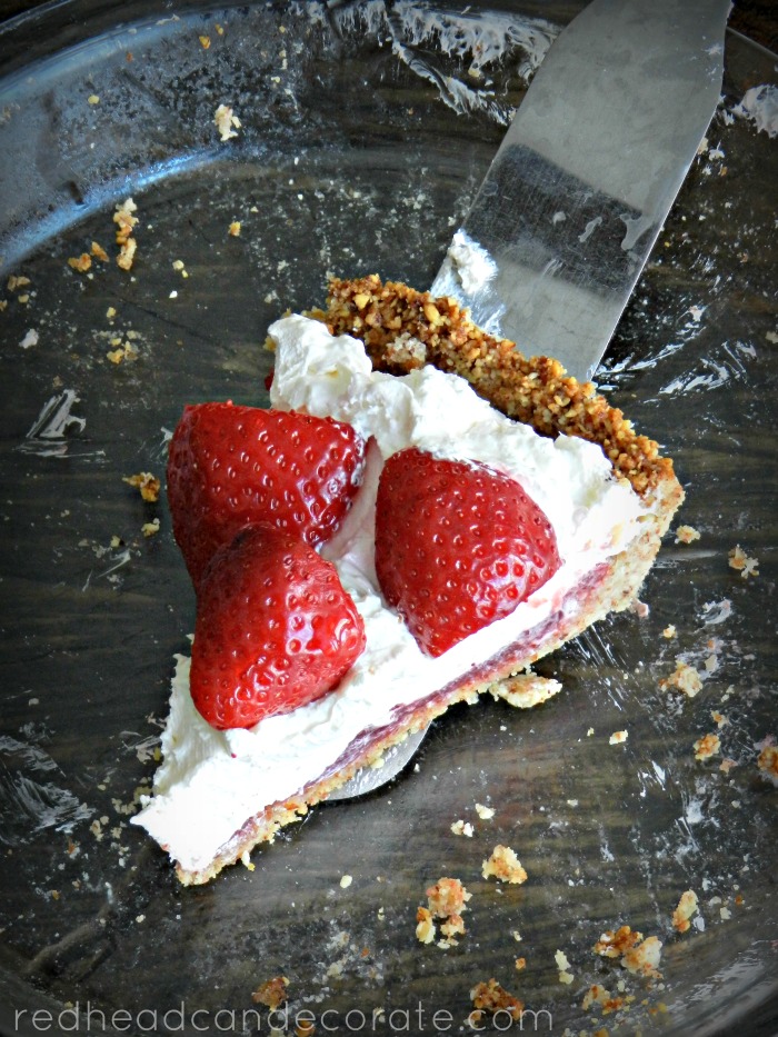 Creamy, sweet, light, fluffy, and a hint of cheesecake mixed with the flaky crust, and tart strawberries makes Redhead's Simple Strawberry Pie irresistible! 