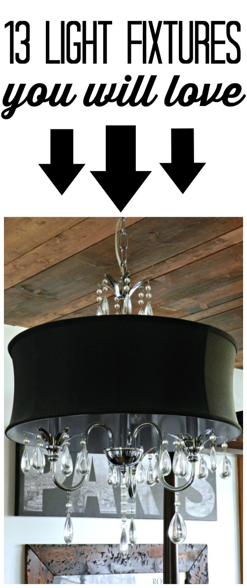 13 light fixtures you will love from The DIY Housewives.  Click here to see all of them!
