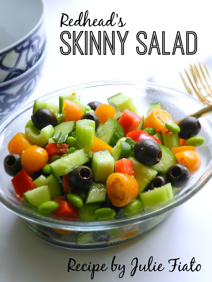 Redhead's Skinny Salad is one of the best salads I have ever made. She uses her Olive Garden Salad hack dressing and it is AMAZING. 