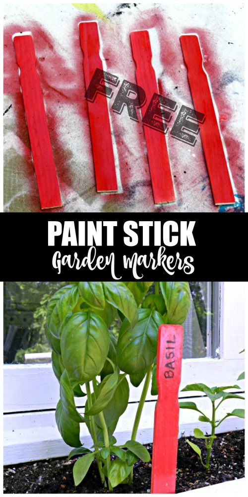 These free paint stick garden markers are so adorable and can be made in minutes!