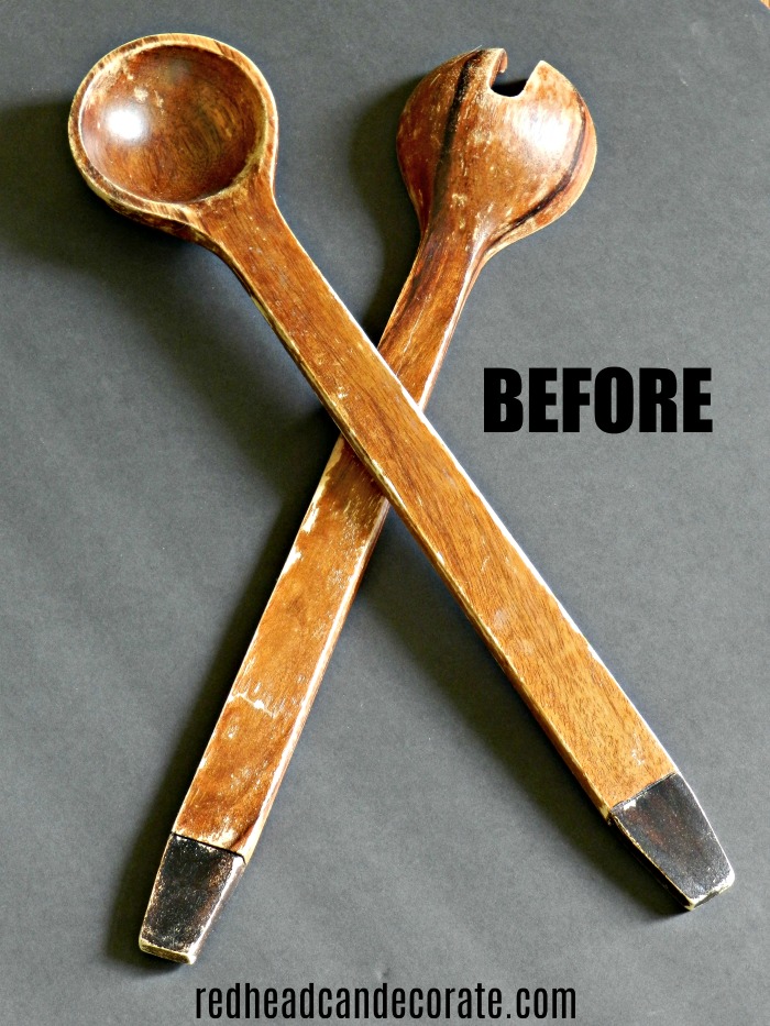You won't believe what this woman did with these old wooden salad servers!