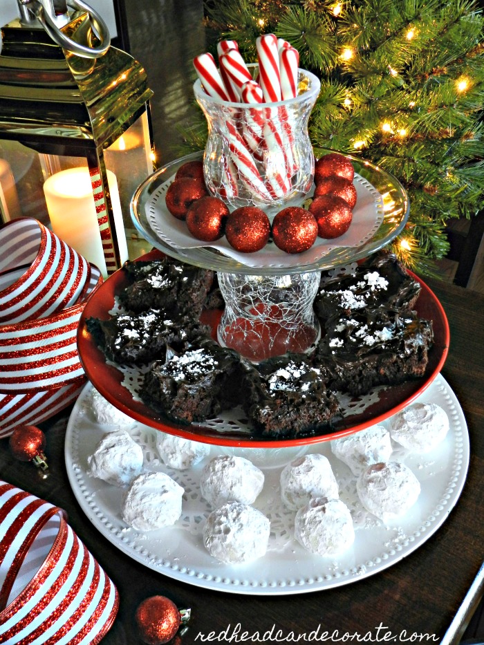 Mom transforms 3 dollar store plates into this amazing "Dollar Store Christmas 3-Tier Tray" for $6.00! The final result is stunning.