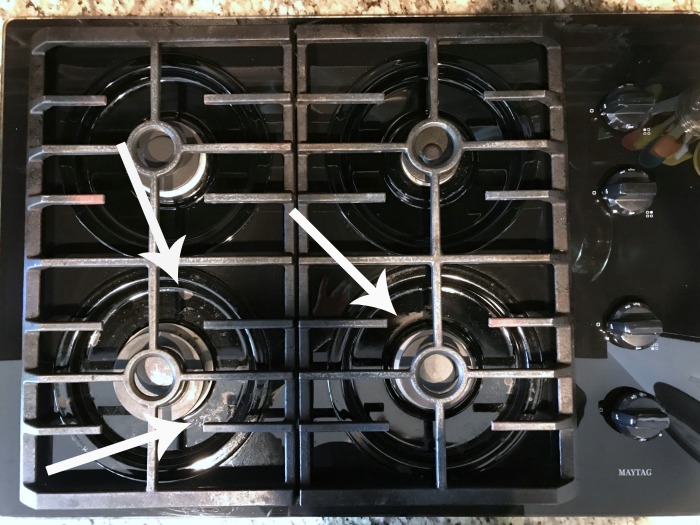 This Mom finally got tired of cleaning her ceramic cooktop and installed one of these babies! It's a stainless steel gas cooktop that is super easy to clean! Bravo, Mom!
