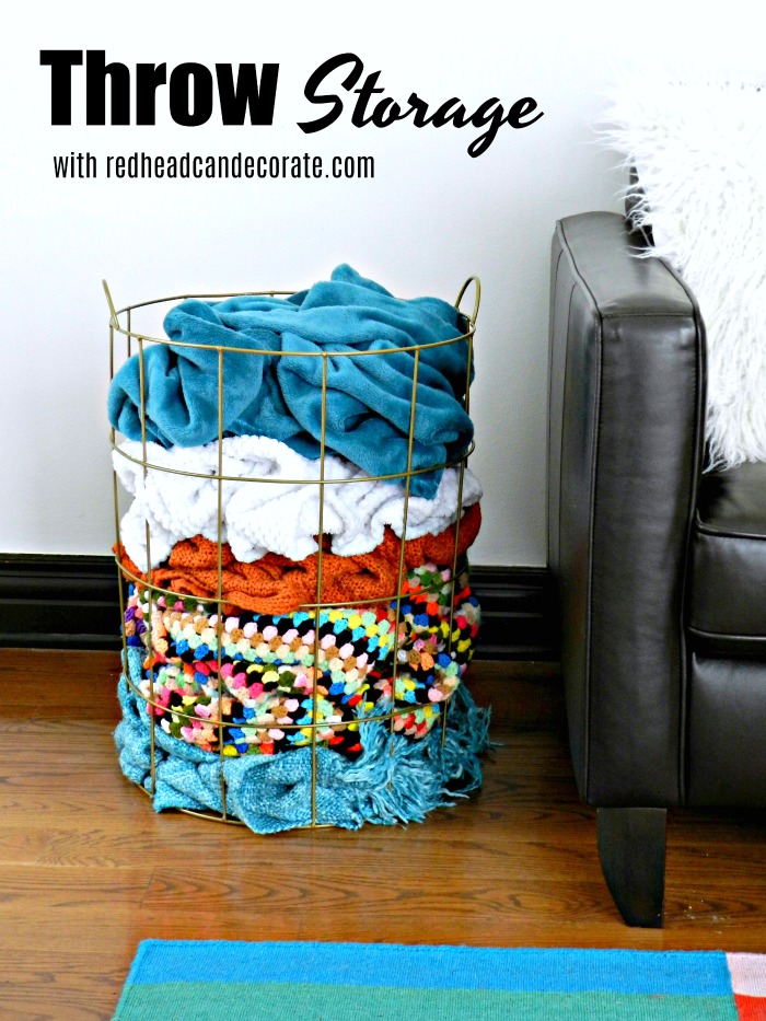 3 Clever Household Storage Clean-up Tips including a cool idea for "throws"...