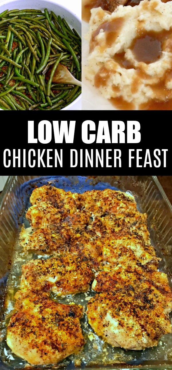 Did you know that you can have a comforting chicken dinner feast without all of the carbs? Yes you can!! You won't even miss them.