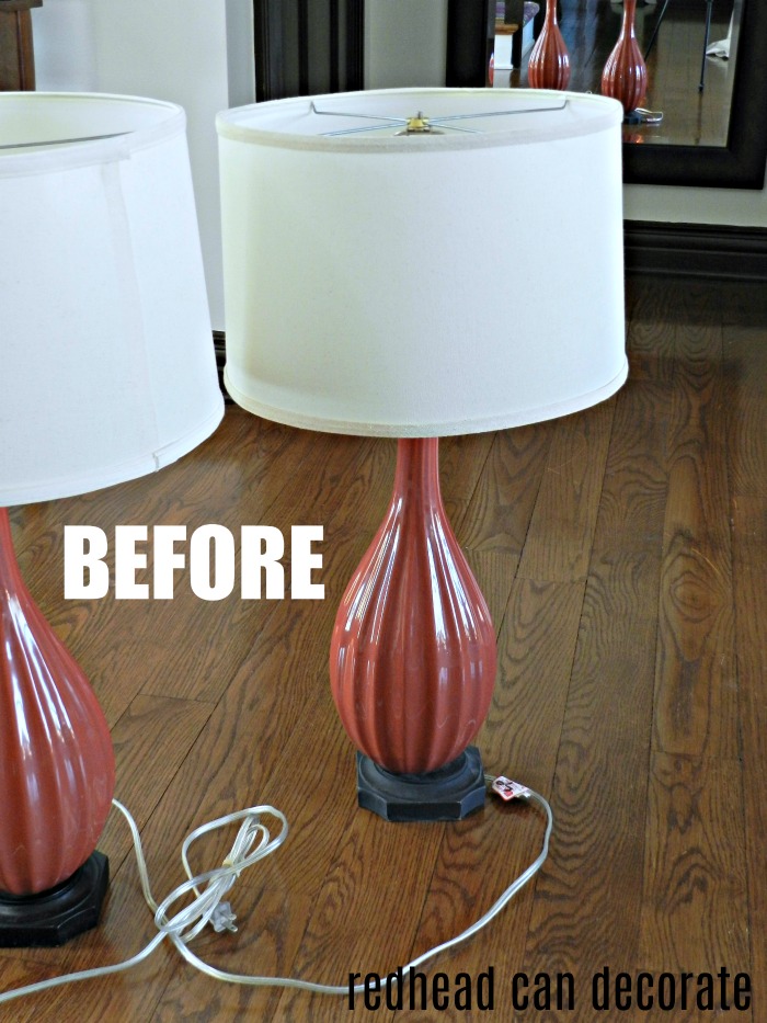 Step by step tutorial: Thrifty Lamp Makeover with Spray Paint! Go ahead and paint that ugly lamp! 