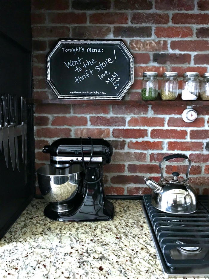 This Silver Platter Chalkboard Sign is the cutest idea for those silver platters you find at the thrift store!