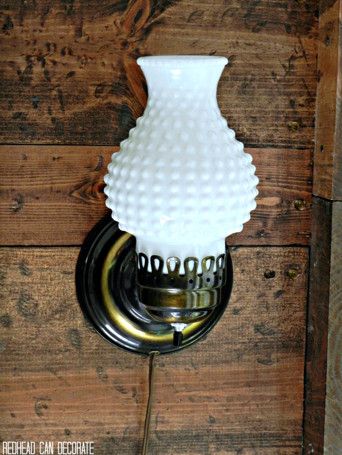 Where to Hang a White Hobnail Sconce with Exposed Cord