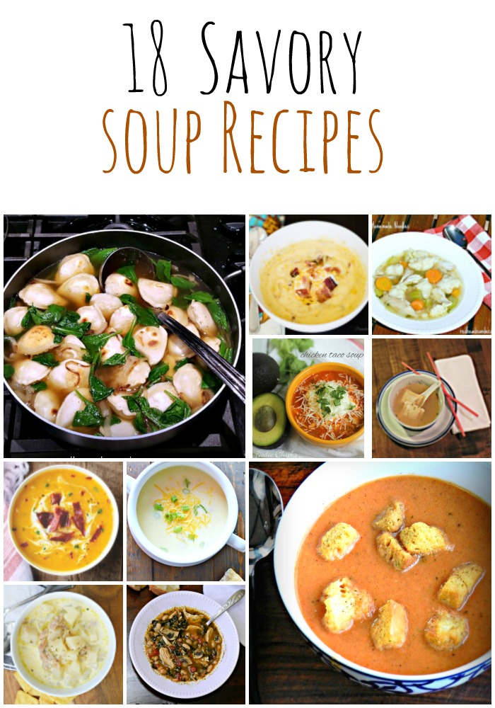 18 Savory Soup Recipes including Rotisserie Chicken Noodle Soup