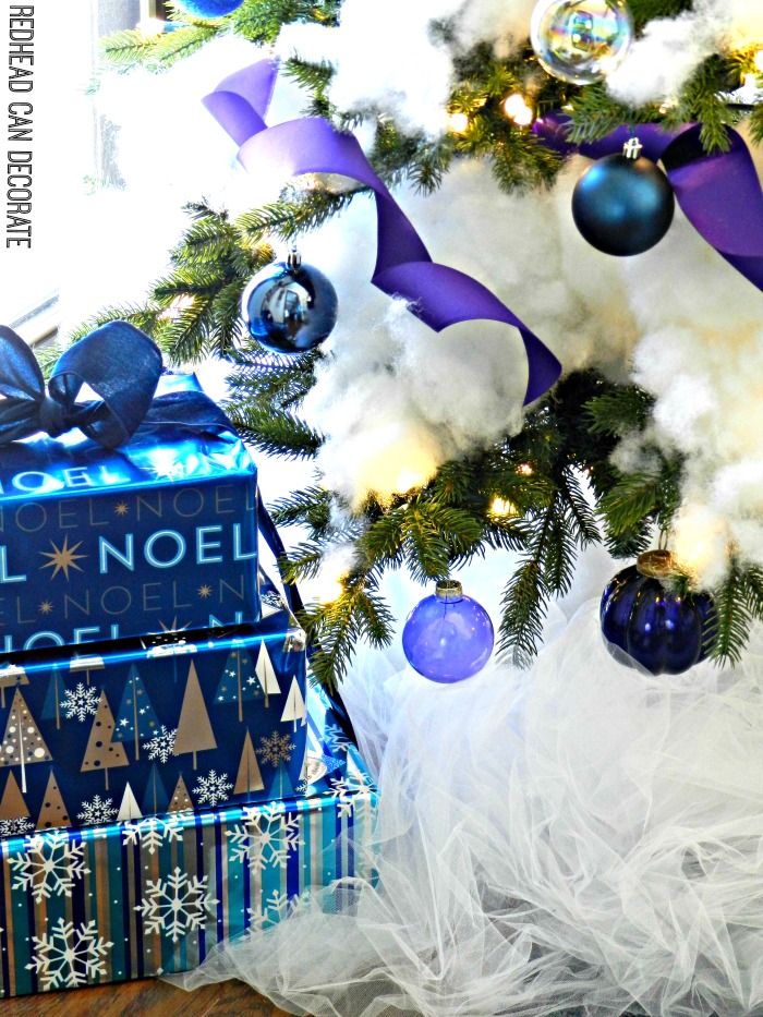 How to create a Blue Ombre Flocked Christmas Tree with floating star!