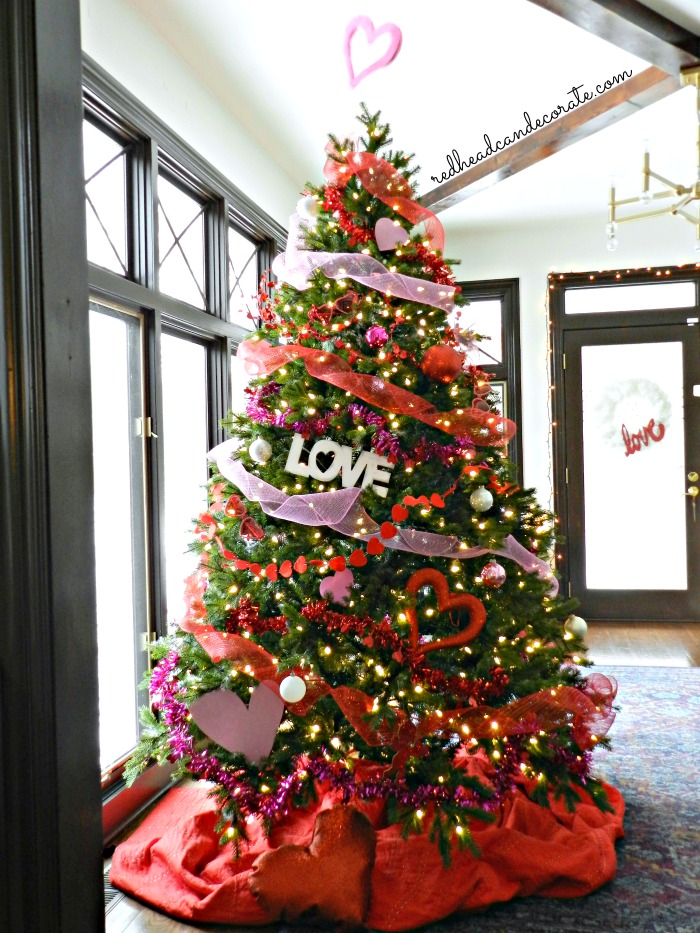 The Dollar Store Valentine's Day Tree is such a cute idea!