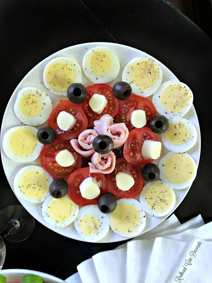 Simple and elegant Tomato Appetizer Plates are the perfect touch when you are entertaining on a budget.