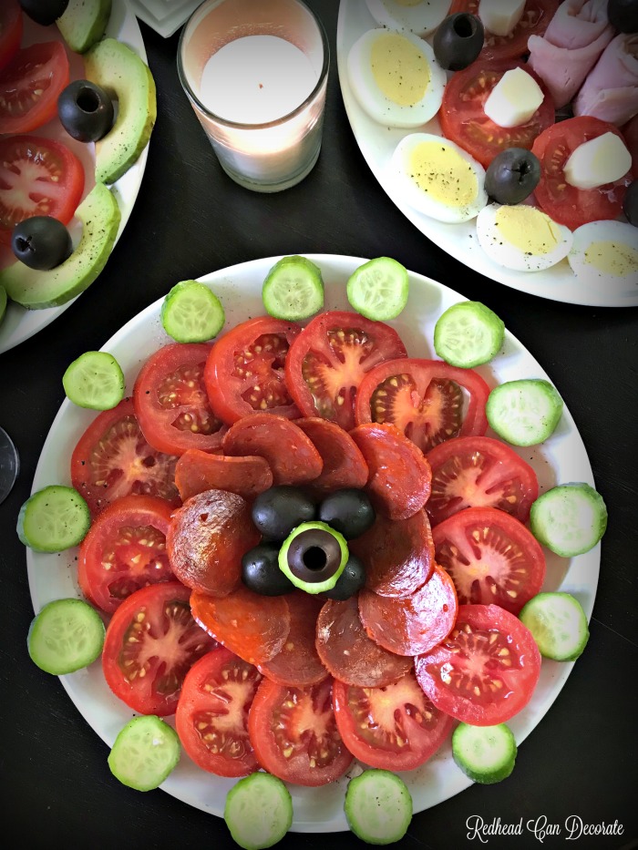 Simple and elegant Tomato Appetizer Plates are the perfect touch when you are entertaining on a budget.