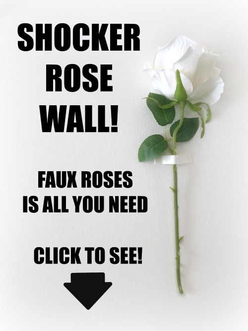 This gorgeous Romantic Rose Mantel cost $20 to create and it would be perfect for Valentine's Day!  Just think of all the places to add a "Rose Wall!