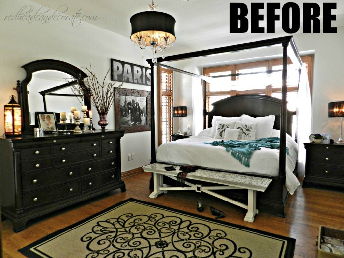 These before and after photos of this Rustic Romantic Bedroom Makeover are shocking!  The light fixtures add such charm, and the ceiling is gorgeous!