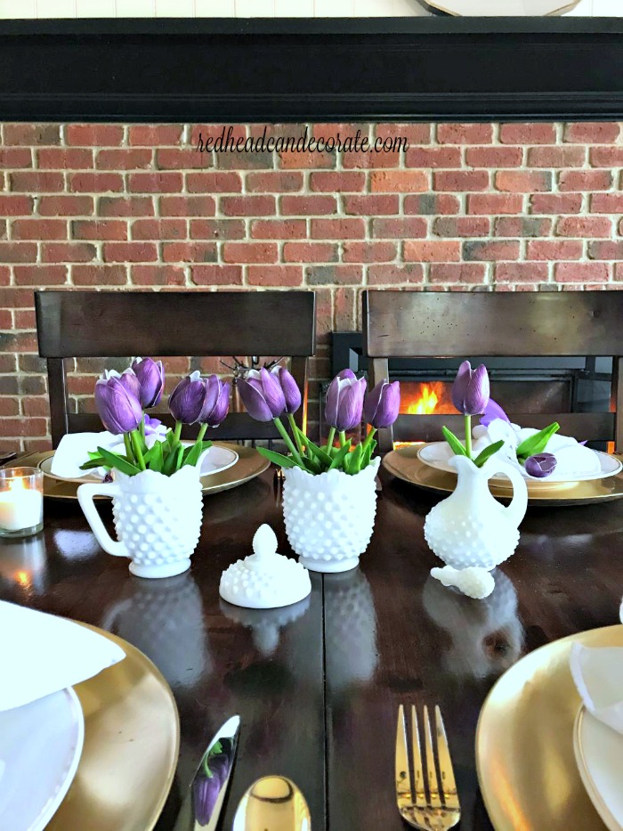 Take a Beautiful Spring Tulip Tour at a unique home in Michigan where the owner uses thrifty items to decorate her home!
